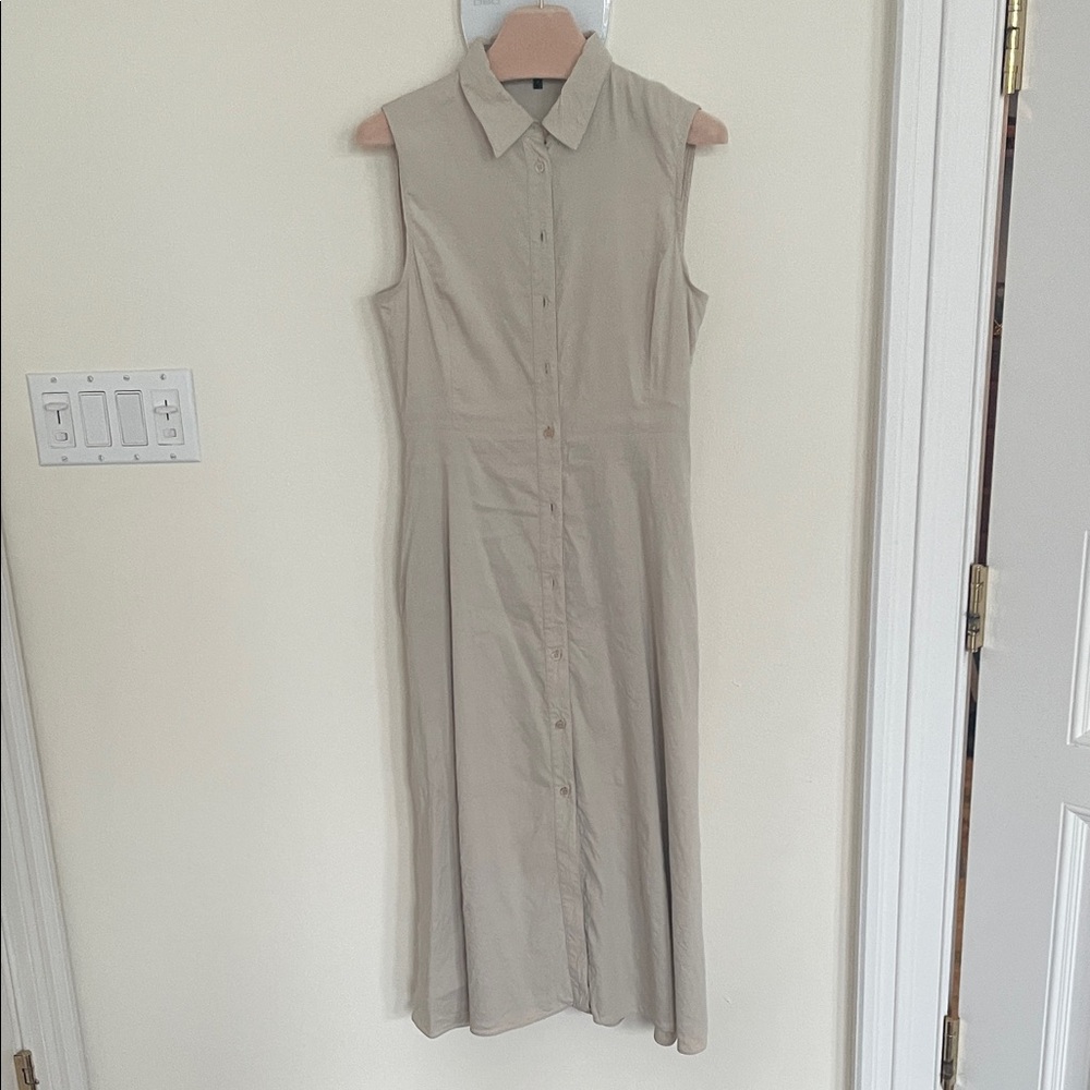 theory sleeveless shirt dress